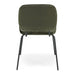 The Clyde Olive Green Velvet Dining Chair is slim-lined and elegant, adding a pop of colour around the Dining Table