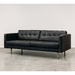 Miami 3 Seat Sofa | Black Leather - Home Sweet Whare