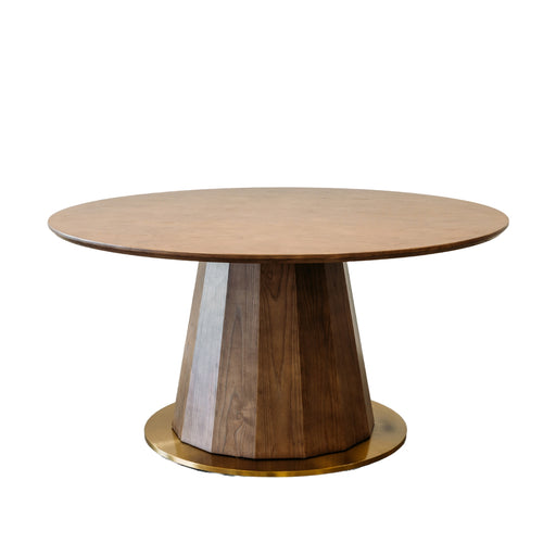 Flute Round Dining Table | Walnut - Home Sweet Whare