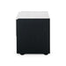 Cube Black Oak Side Table | Marble Top - Home Sweet Whare