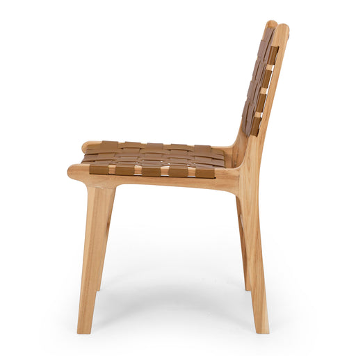 Indo Woven Dining Chair | Saddle - Home Sweet Whare
