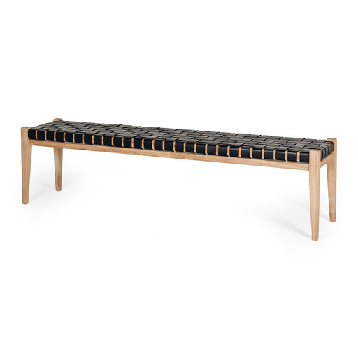 Indo Woven Bench 150 | Black - Home Sweet Whare