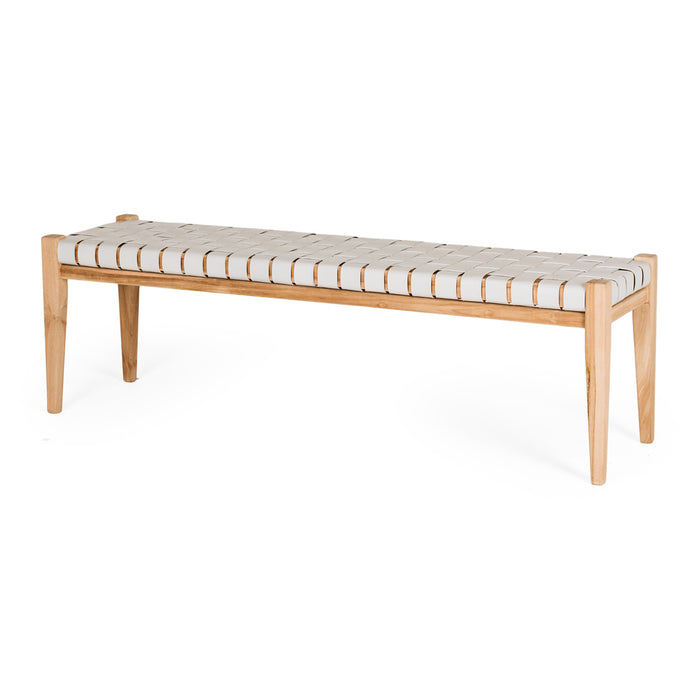 Indo Woven Bench 150 | Grey - Home Sweet Whare