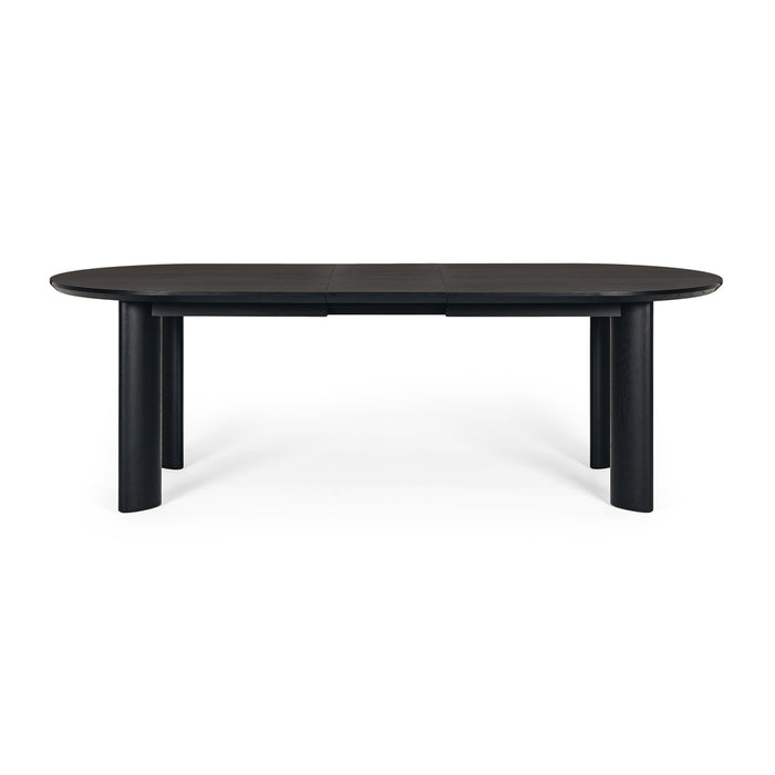 Kontur Extension Dining Table | Black Oak 200-240x100 - Home Sweet Whare
