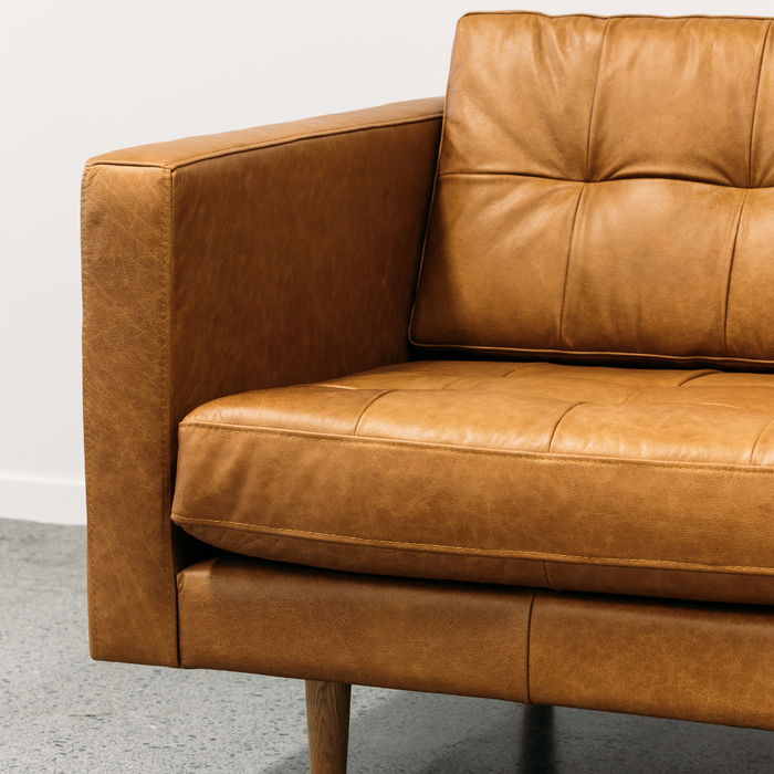 Miami 3 Seat Sofa | Tan Leather - Home Sweet Whare