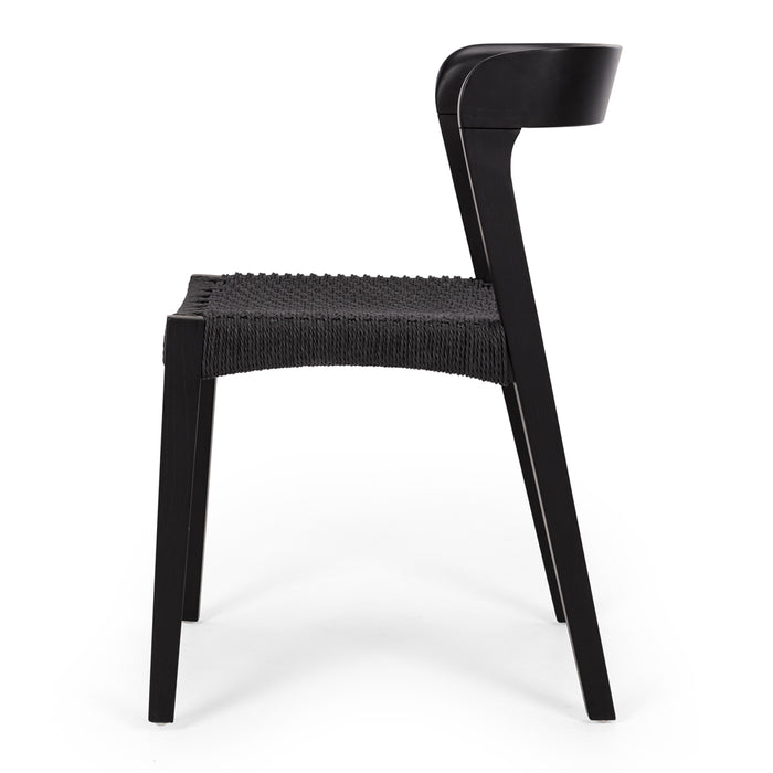 Haast dining chair | Black rope seat - Home Sweet Whare
