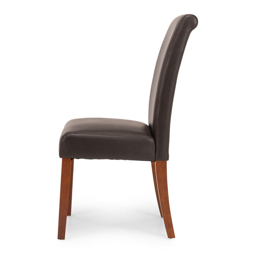 Norfolk PU - Dark Brown Chair Light Leg - Home Sweet Whare