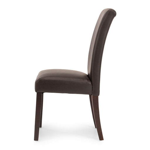Norfolk PU - Dark Brown Chair Dark Leg - Home Sweet Whare