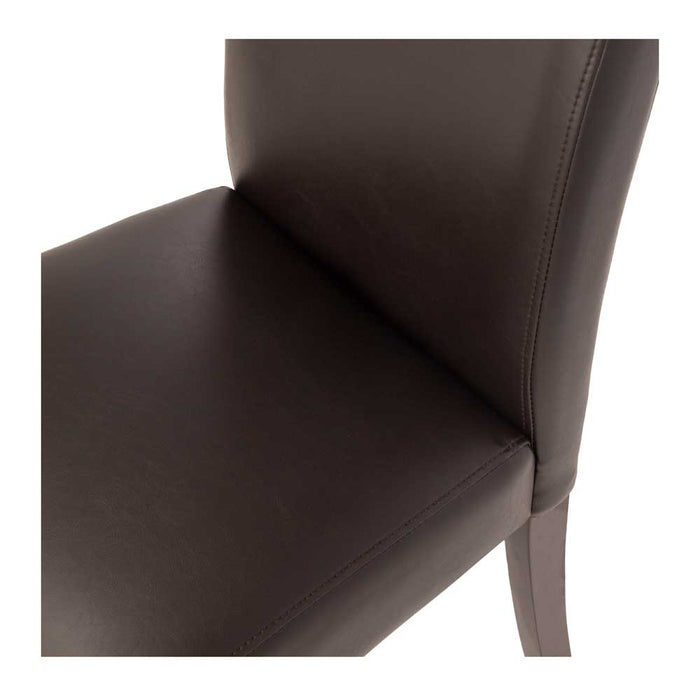 Norfolk PU - Dark Brown Chair Dark Leg - Home Sweet Whare