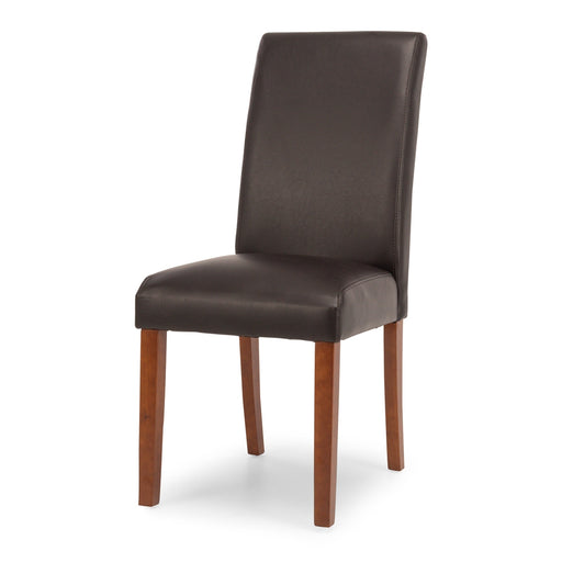Vienna PU - Dark Brown Chair Light Leg - Home Sweet Whare