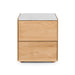 Cube Natural Oak Side Table | Marble Top - Home Sweet Whare
