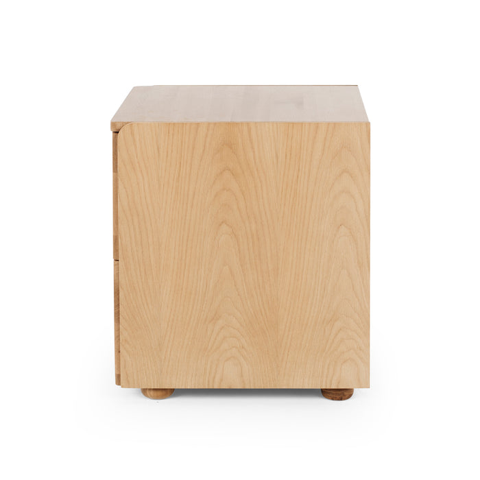 Cube Natural Oak Side Table | Marble Top - Home Sweet Whare