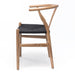 Natural Oak Wishbone Dining Chair | Black Rope Seat - Home Sweet Whare