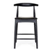 Elbow Black Oak Barstool With Back - Home Sweet Whare