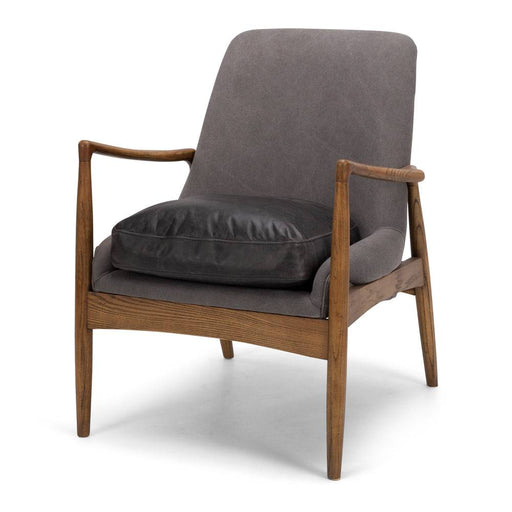 Steiner Armchair Canvas Charcoal - Home Sweet Whare