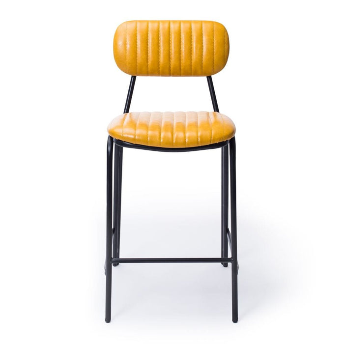 The Datsun retro styled barstool finished in camel yellow
