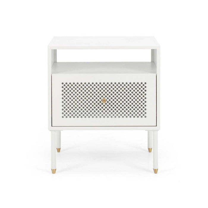 Dawn White Bedside Table - Home Sweet Whare