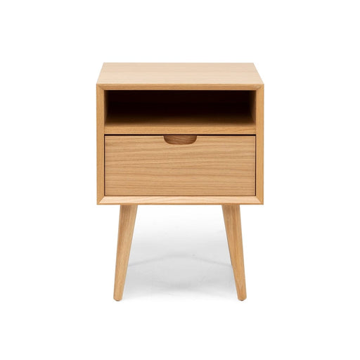 Finished with gorgeous oak, the Oslo Square wooden bedside table has a simple minimalistic design that compliments any bedroom style.