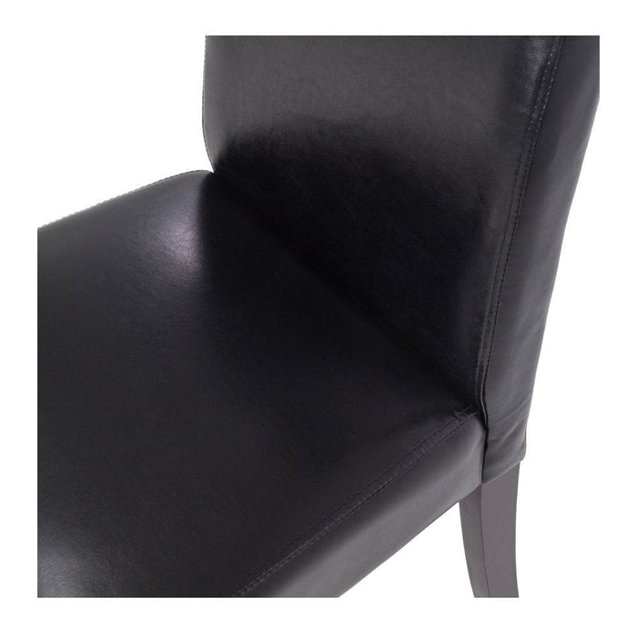 Norfolk PU Black Chair Dark Leg - Home Sweet Whare