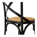 Villa X-Back Chair Aged Black Rattan Seat - Home Sweet Whare
