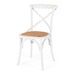 Villa X-Back Chair Aged White Rattan Seat - Home Sweet Whare