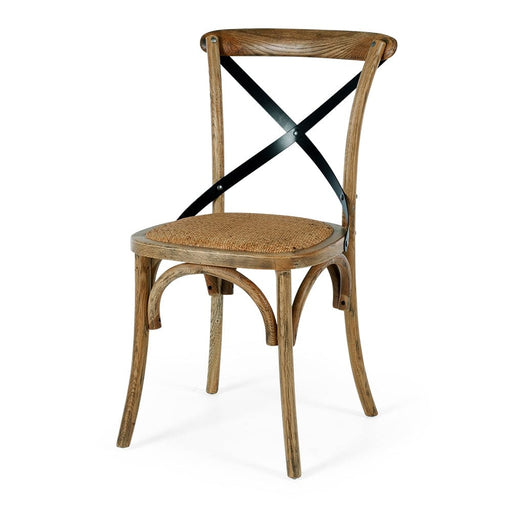 Villa X-Back Chair Smoked Oak Rattan Seat - Home Sweet Whare