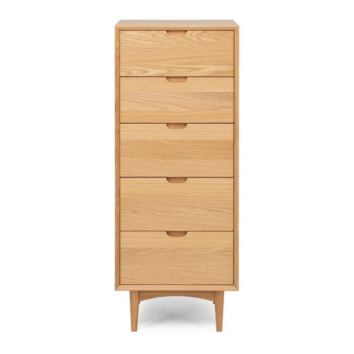 Oslo Tallboy Drawers blends mid-century and classic Scandinavian designs