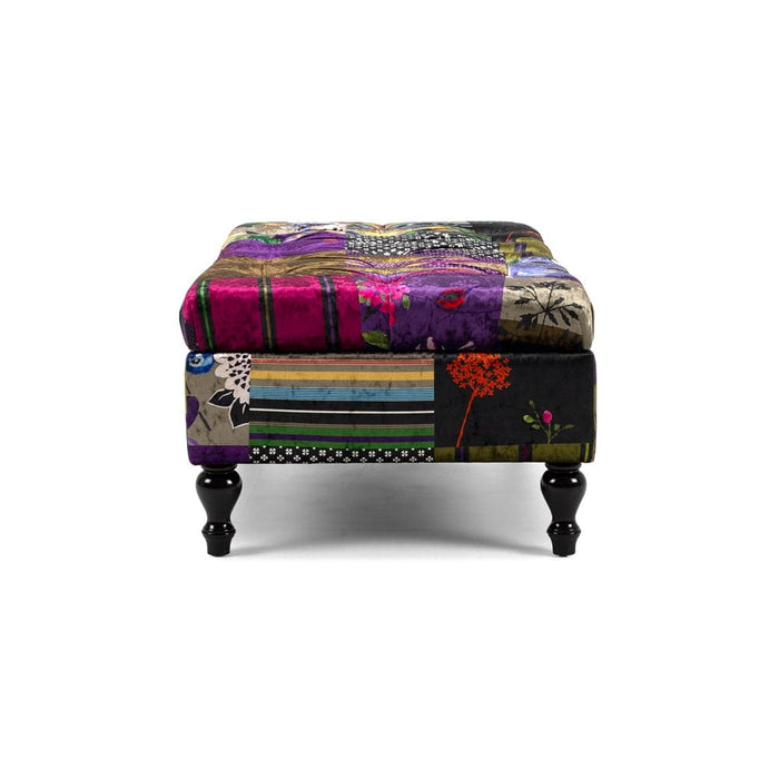 Patchwork Storage Ottoman - Home Sweet Whare