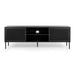 Crafted from black metal and steel, the Dawn TV Unit is a durable, modern, sleek piece of furniture 
